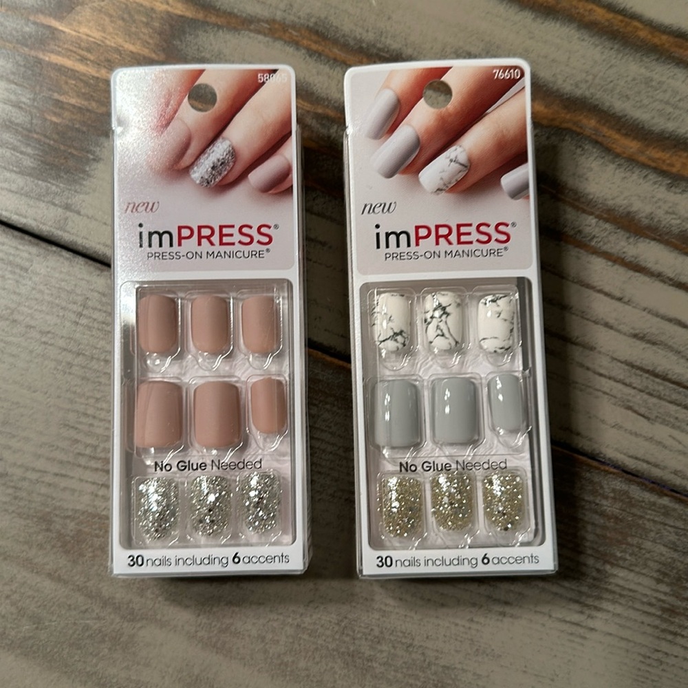 Two packs of press on nails